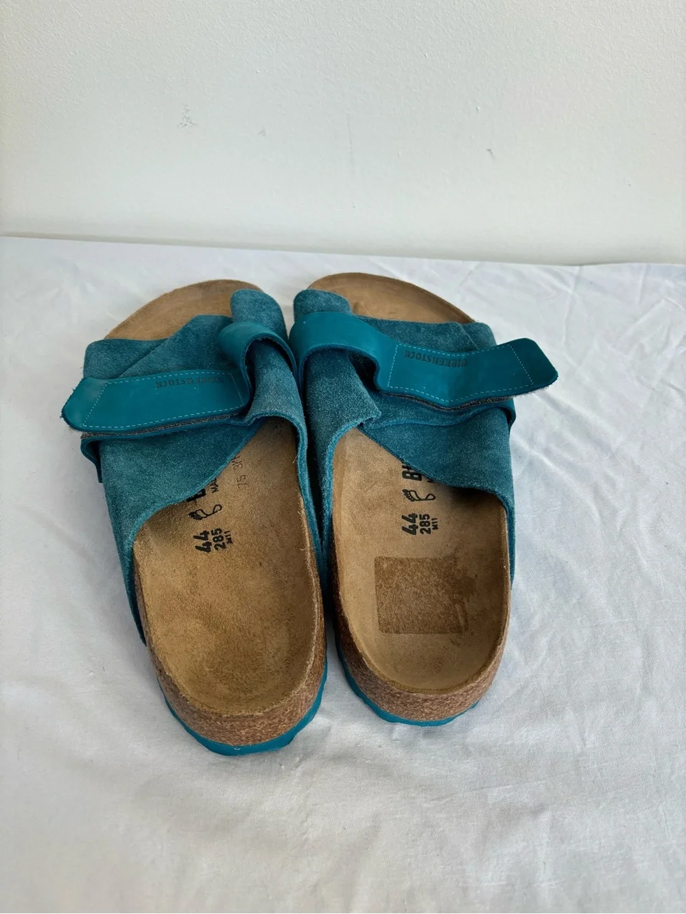 Birkenstock Kyoto Sandals Suede Dark Teal Mens Size 11 Eu44 Reg fit New